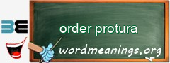 WordMeaning blackboard for order protura